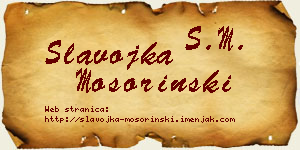 Slavojka Mošorinski vizit kartica